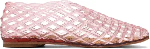 Jelly-Mesh Ballet Flats for Women Closed Toe Adult Jellies Shoes Women Clear Hollow Jellies Flat Sandals