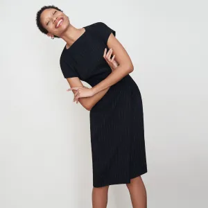 Logan Skirt - Faded Stripe :: Black