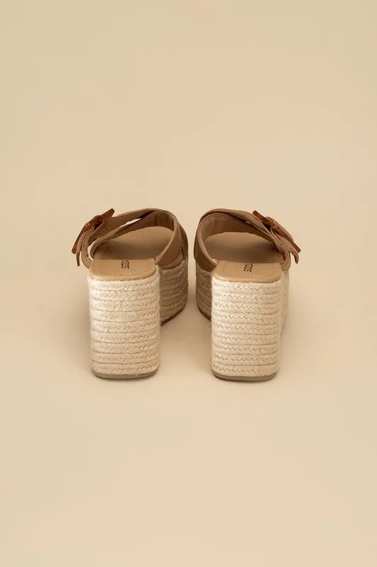 Manta Espadrille Platform Slides Sandals