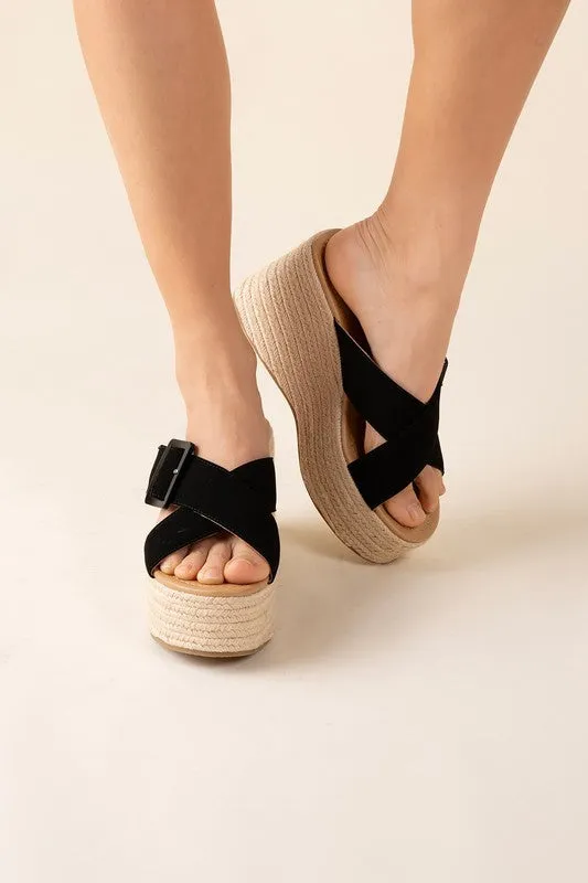 Manta Espadrille Platform Slides Sandals