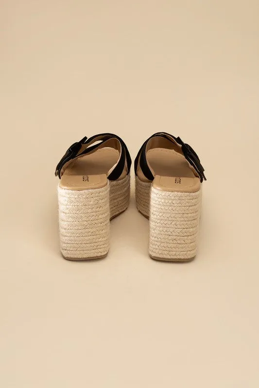 Manta Espadrille Platform Slides Sandals