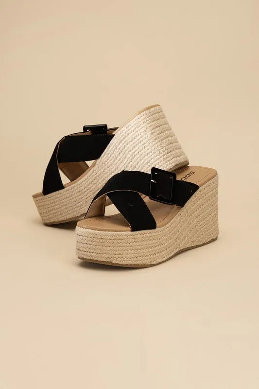 Manta Espadrille Platform Slides Sandals