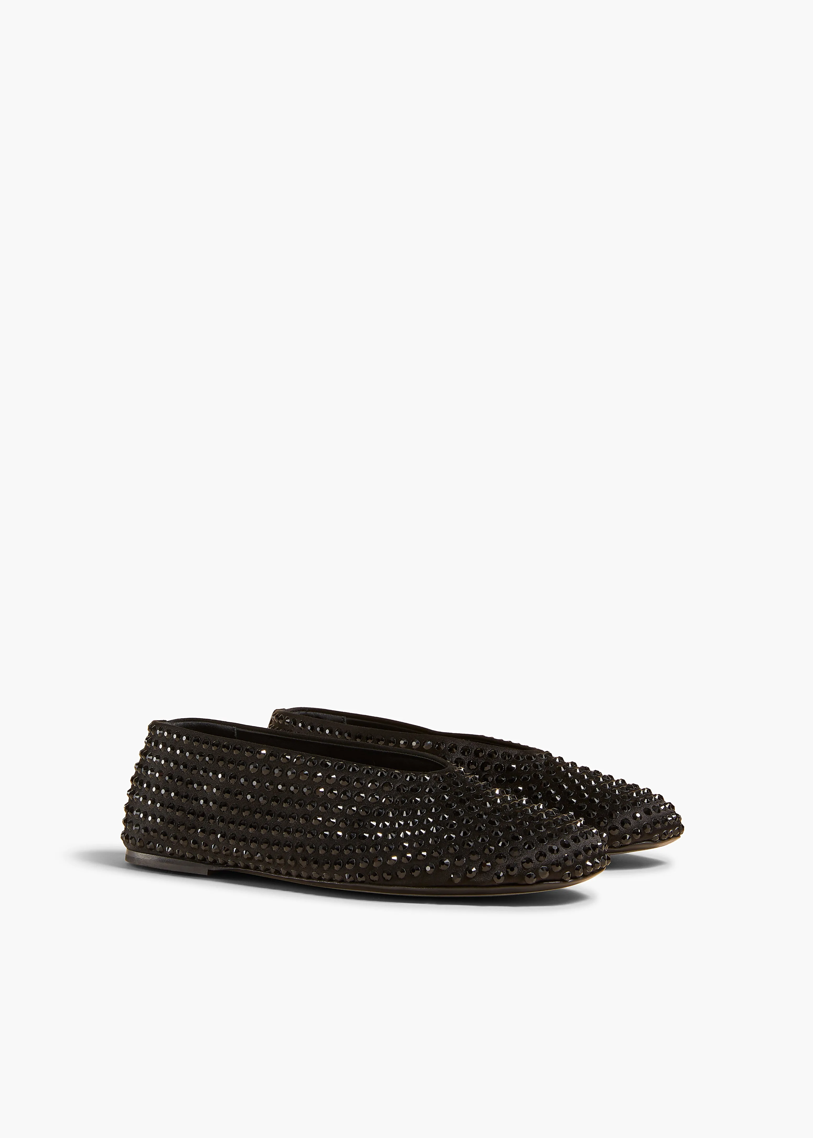 Marcy Flat in Black with Black Crystals