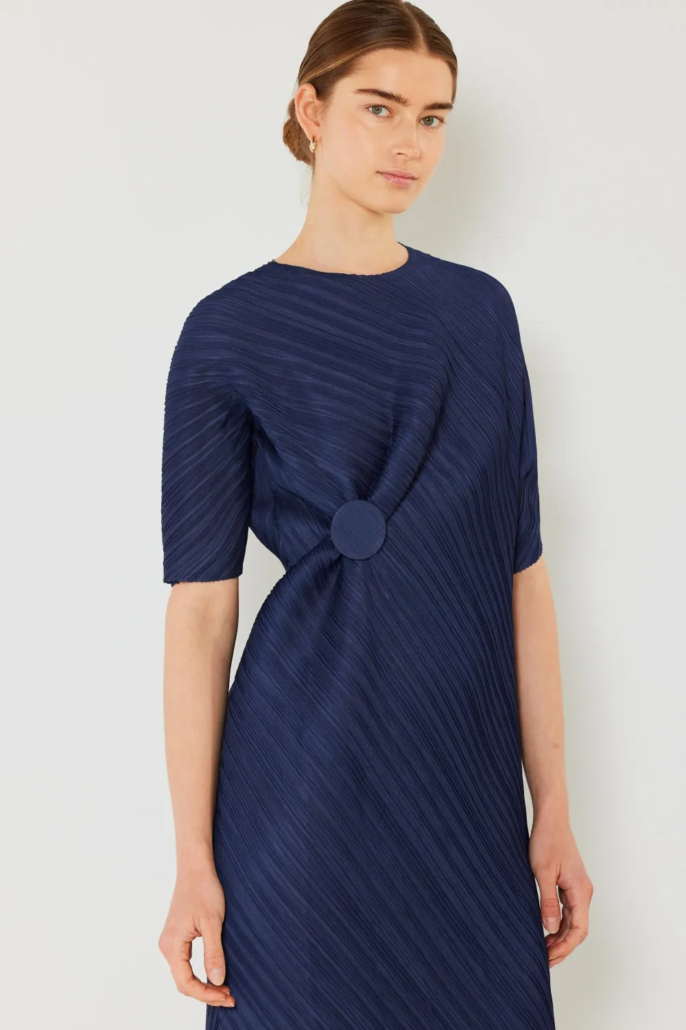 Marina Pleated Dolman Sleeve Dress