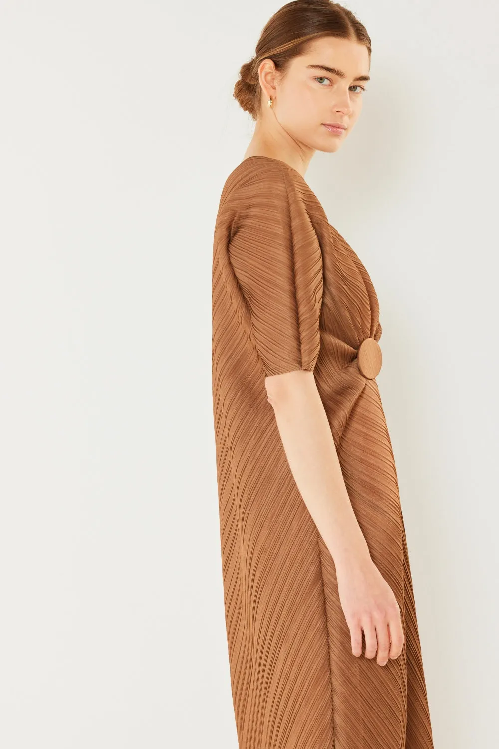 Marina Pleated Dolman Sleeve Dress