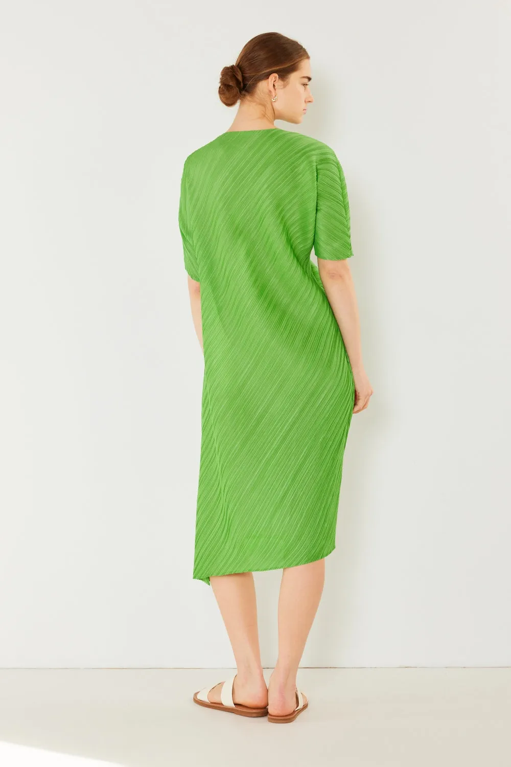 Marina Pleated Dolman Sleeve Dress