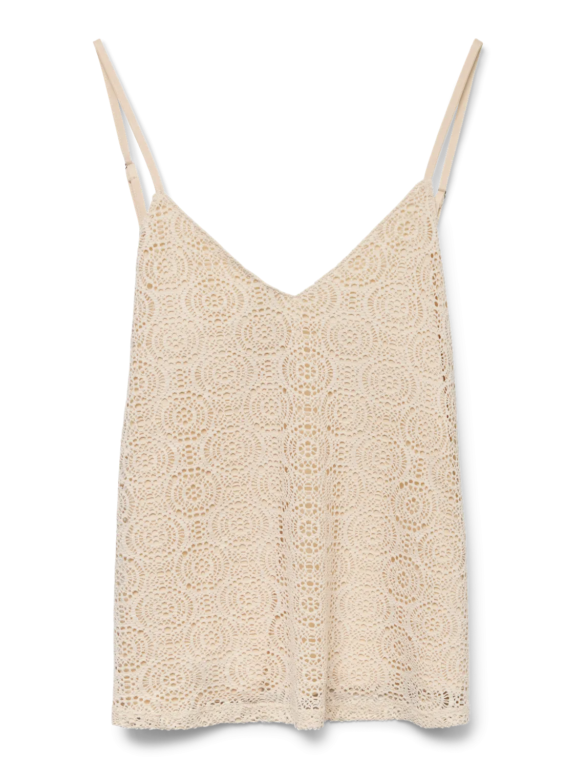 MAYA Lace Vest Cami Top in Cream