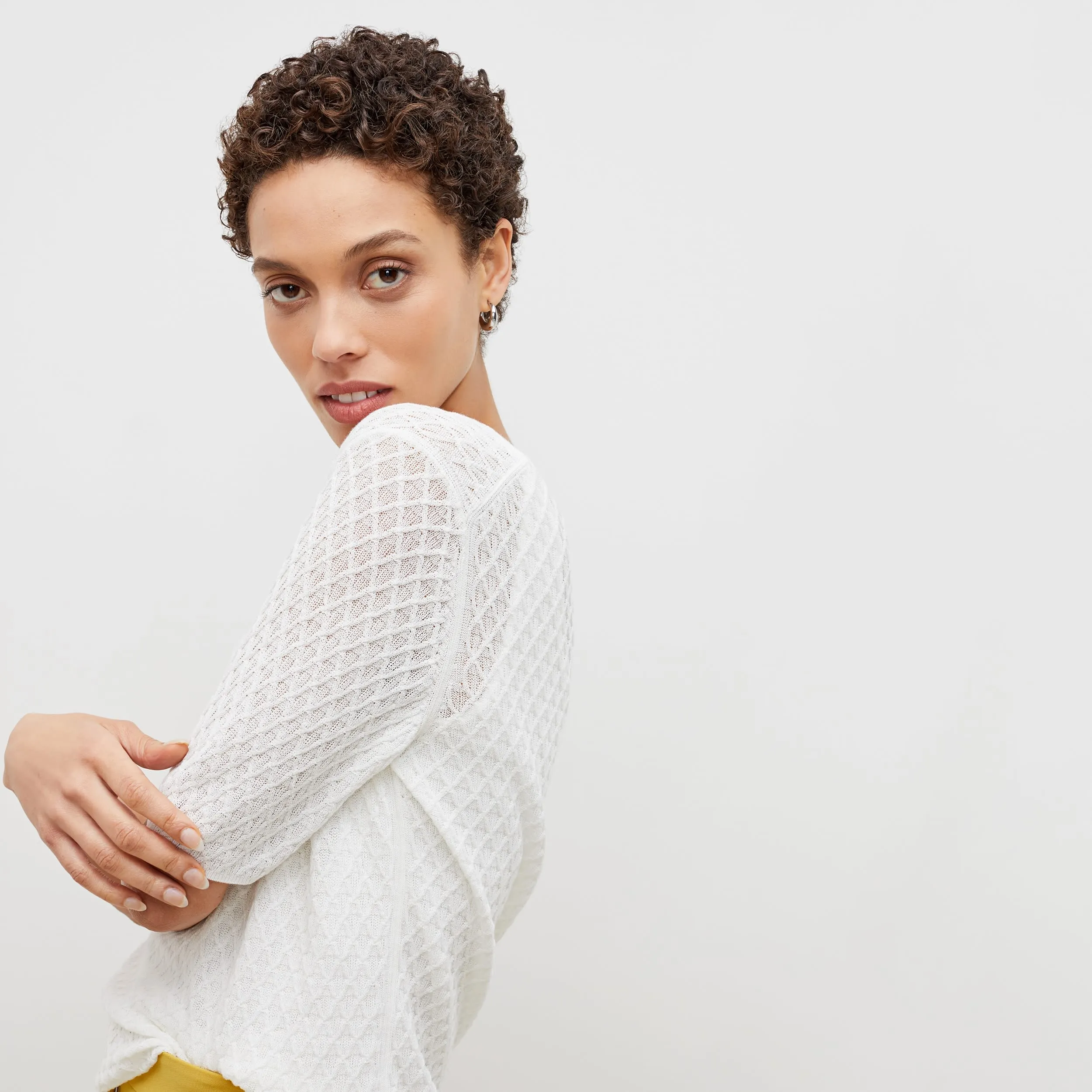 Natalie Top - Smocking Stitch :: Ivory