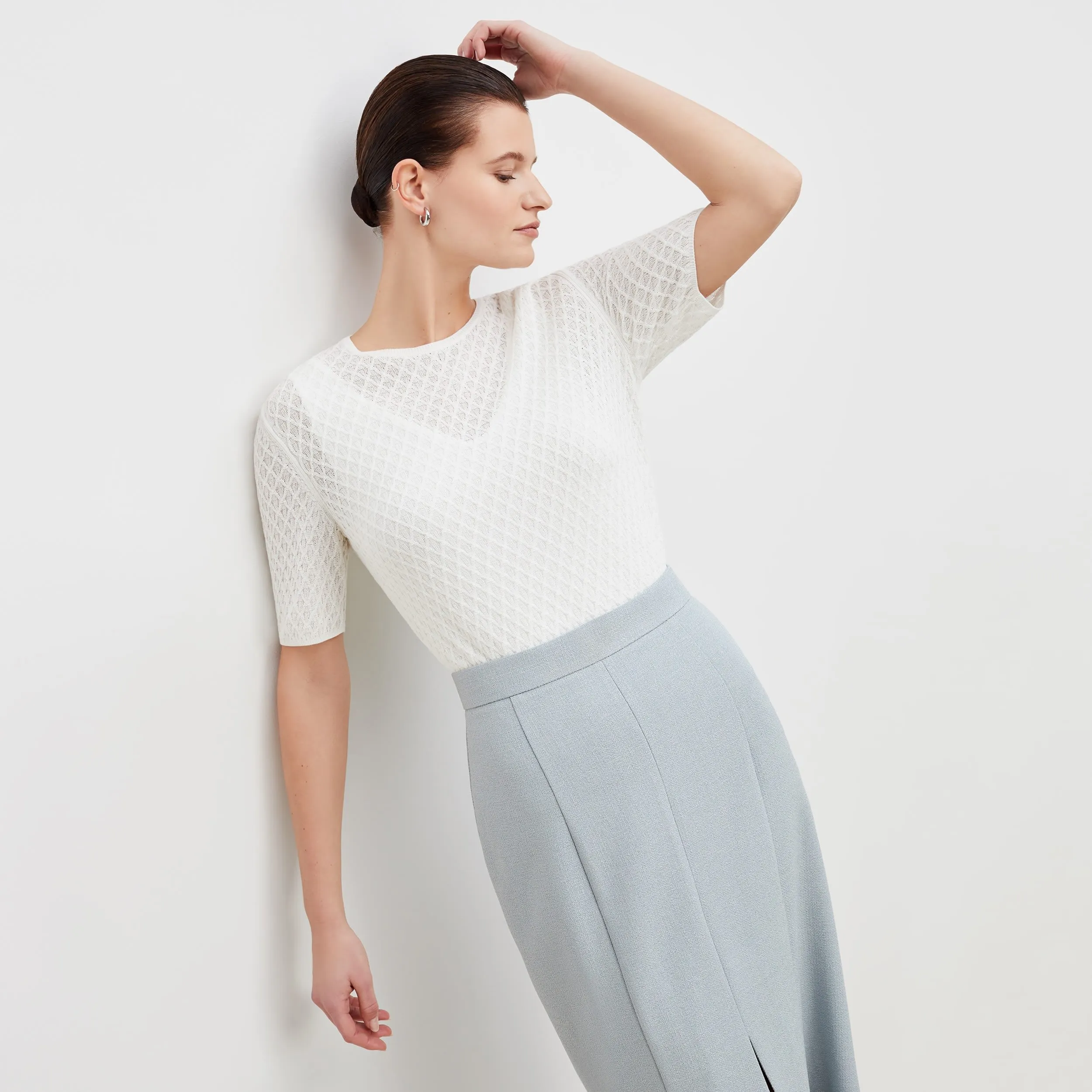 Natalie Top - Smocking Stitch :: Ivory