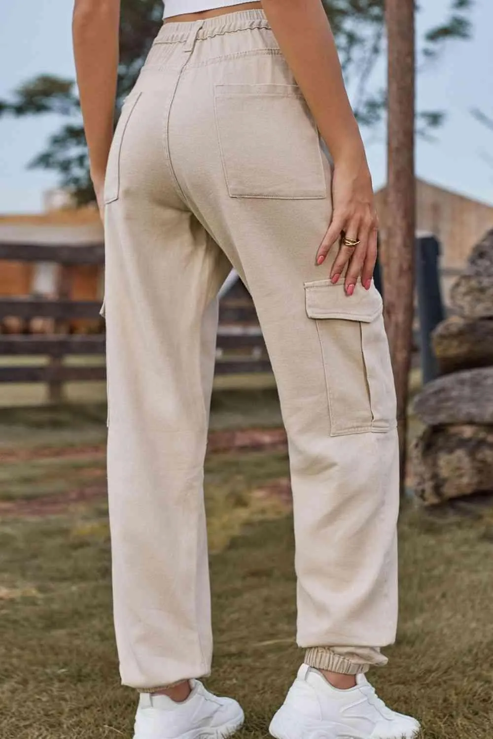 Naturally Understated High Waist Cargo Joggers