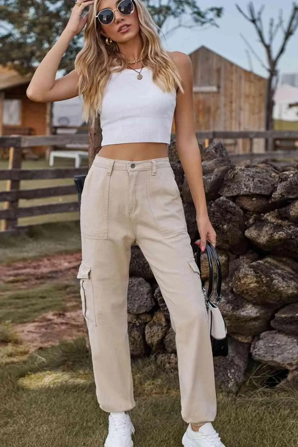 Naturally Understated High Waist Cargo Joggers