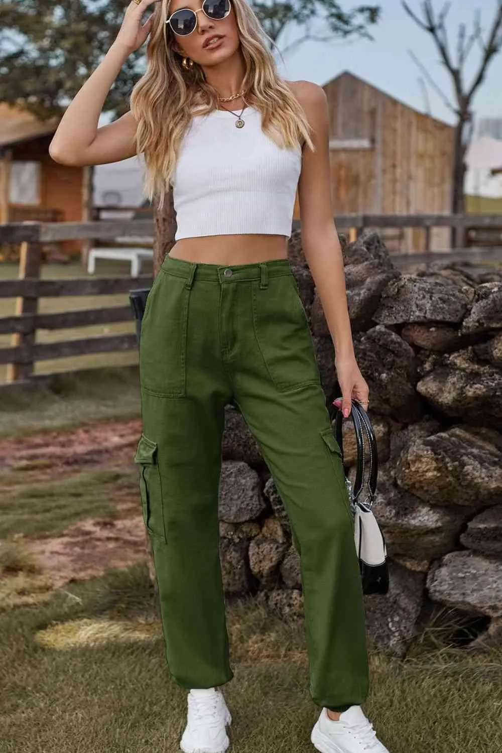 Naturally Understated High Waist Cargo Joggers