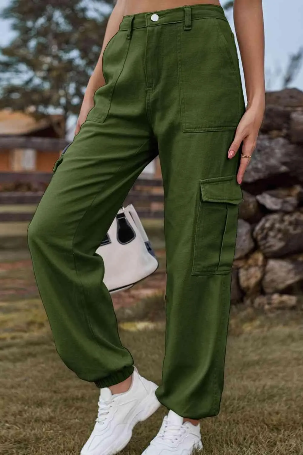 Naturally Understated High Waist Cargo Joggers