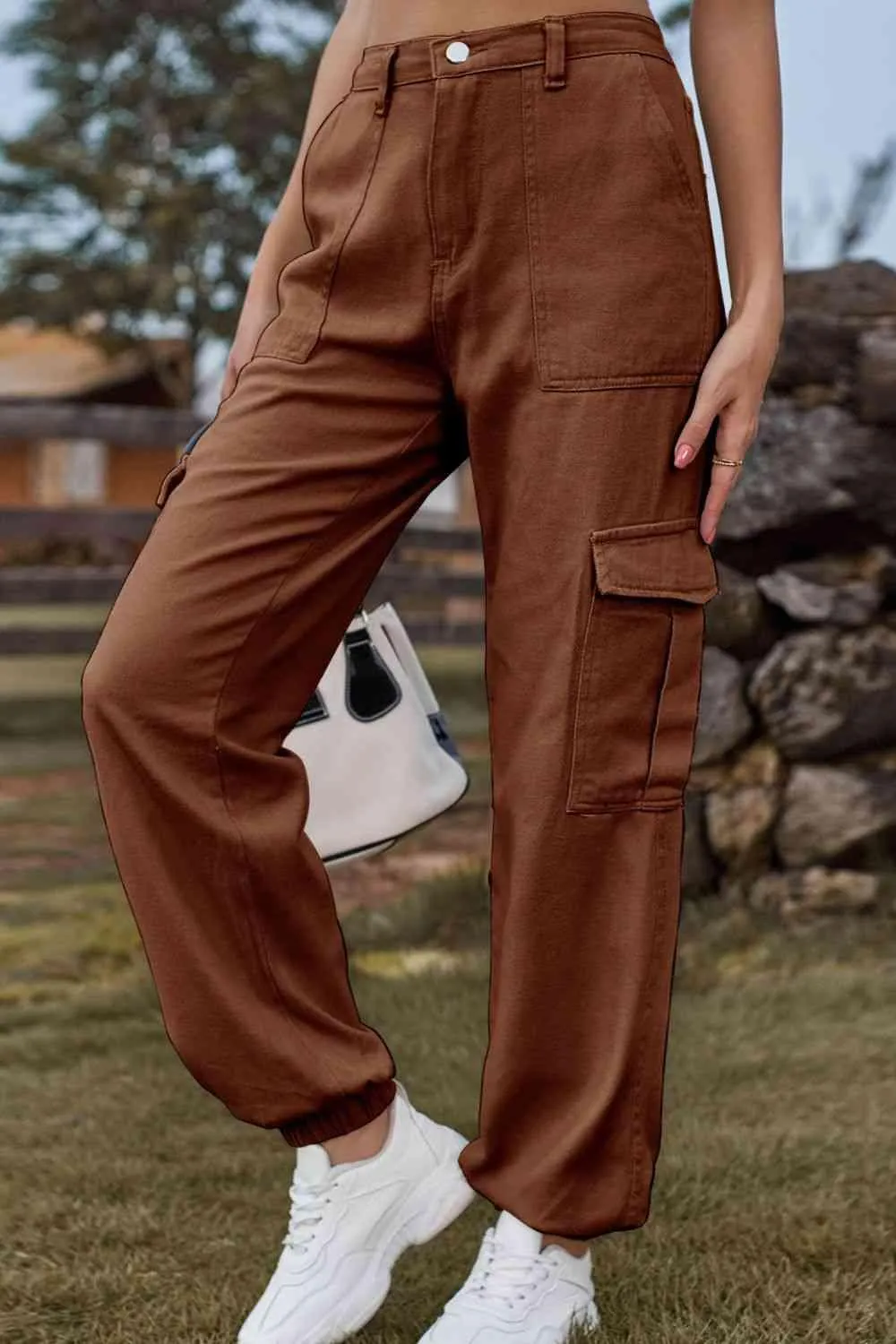 Naturally Understated High Waist Cargo Joggers