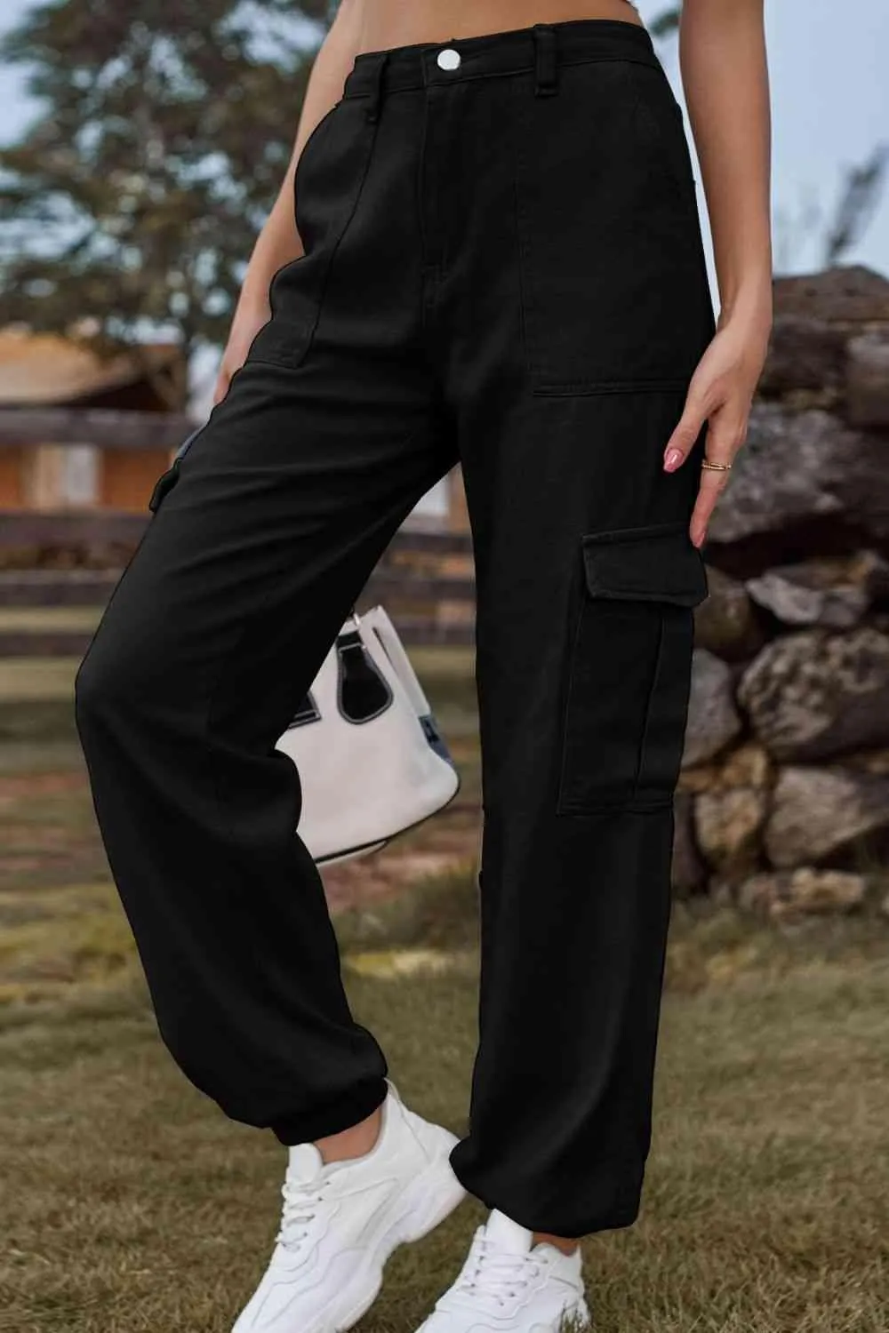 Naturally Understated High Waist Cargo Joggers
