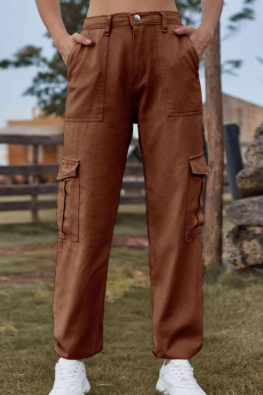 Naturally Understated High Waist Cargo Joggers