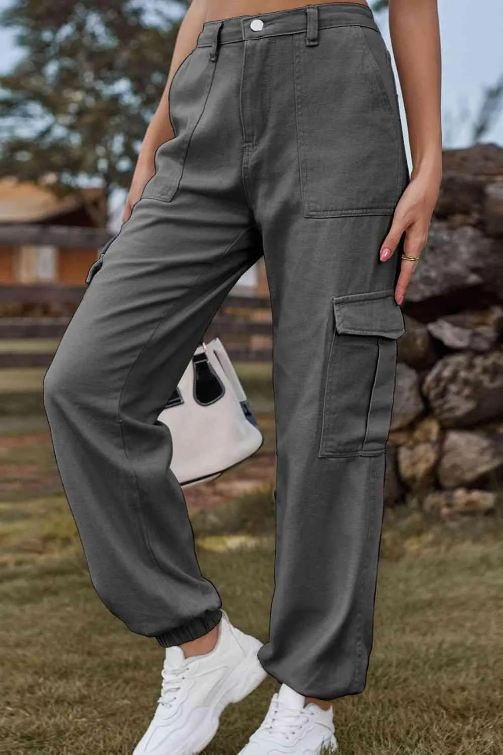 Naturally Understated High Waist Cargo Joggers