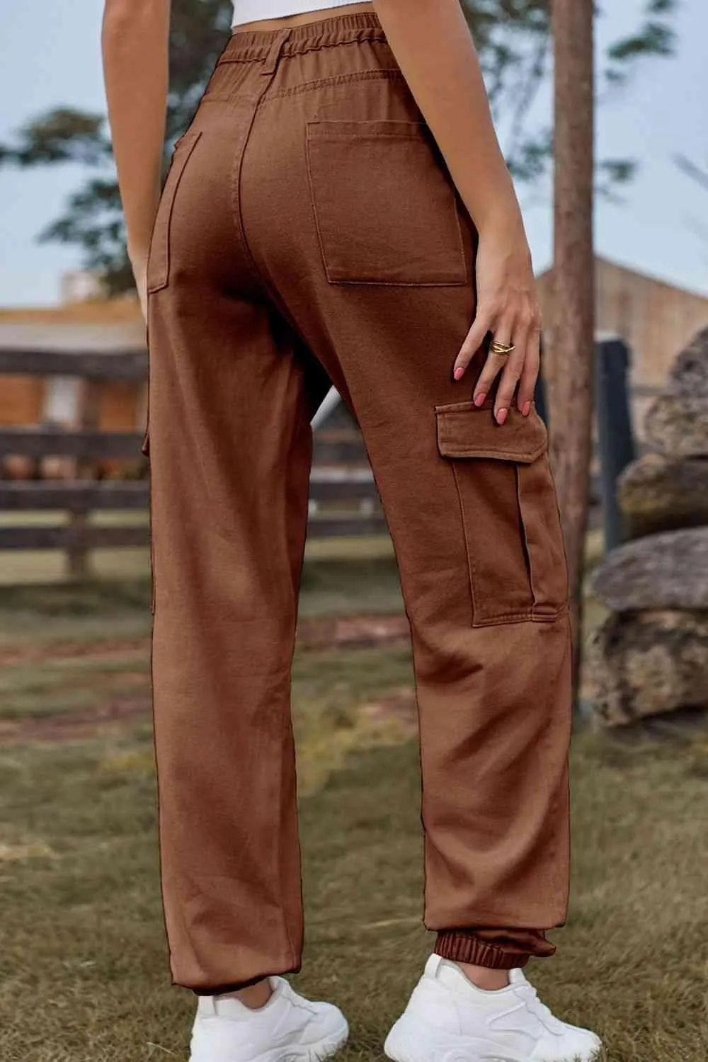 Naturally Understated High Waist Cargo Joggers