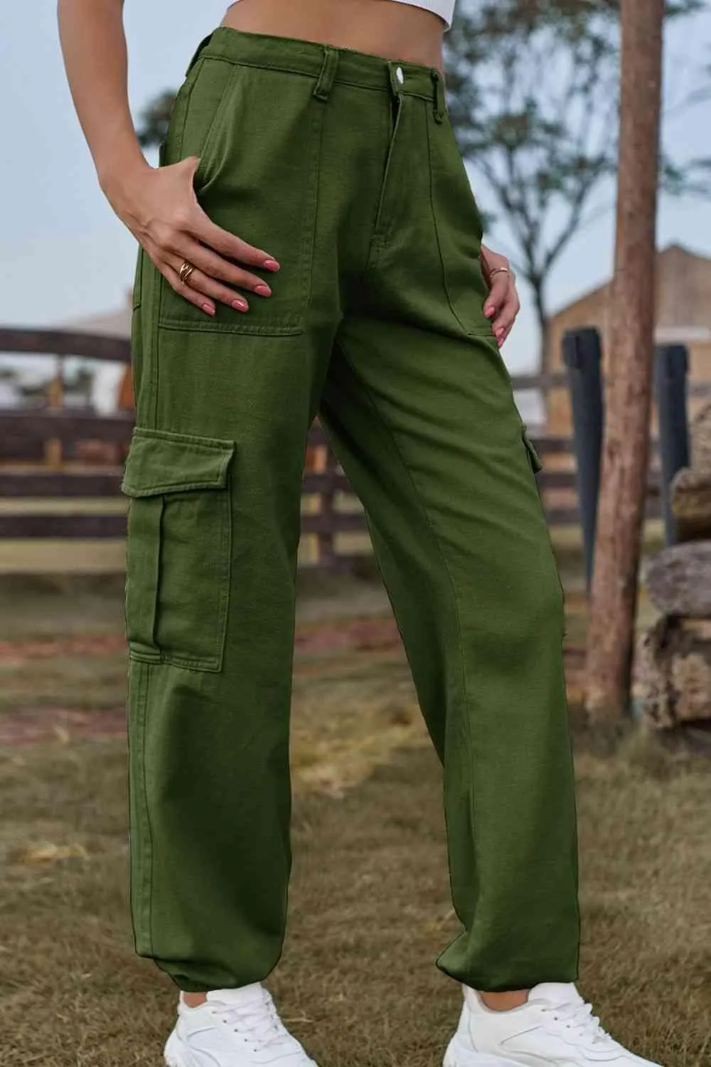 Naturally Understated High Waist Cargo Joggers