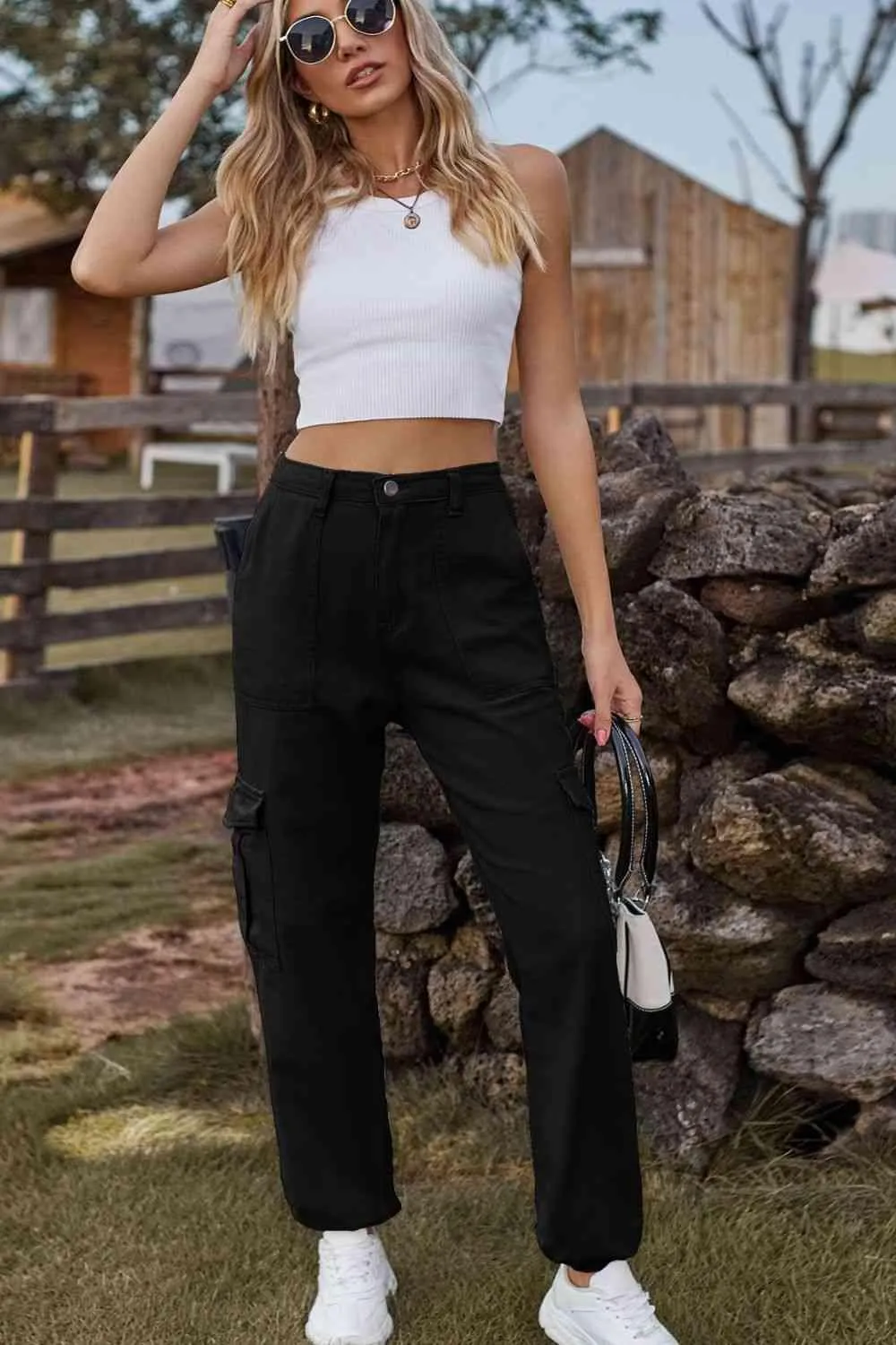 Naturally Understated High Waist Cargo Joggers
