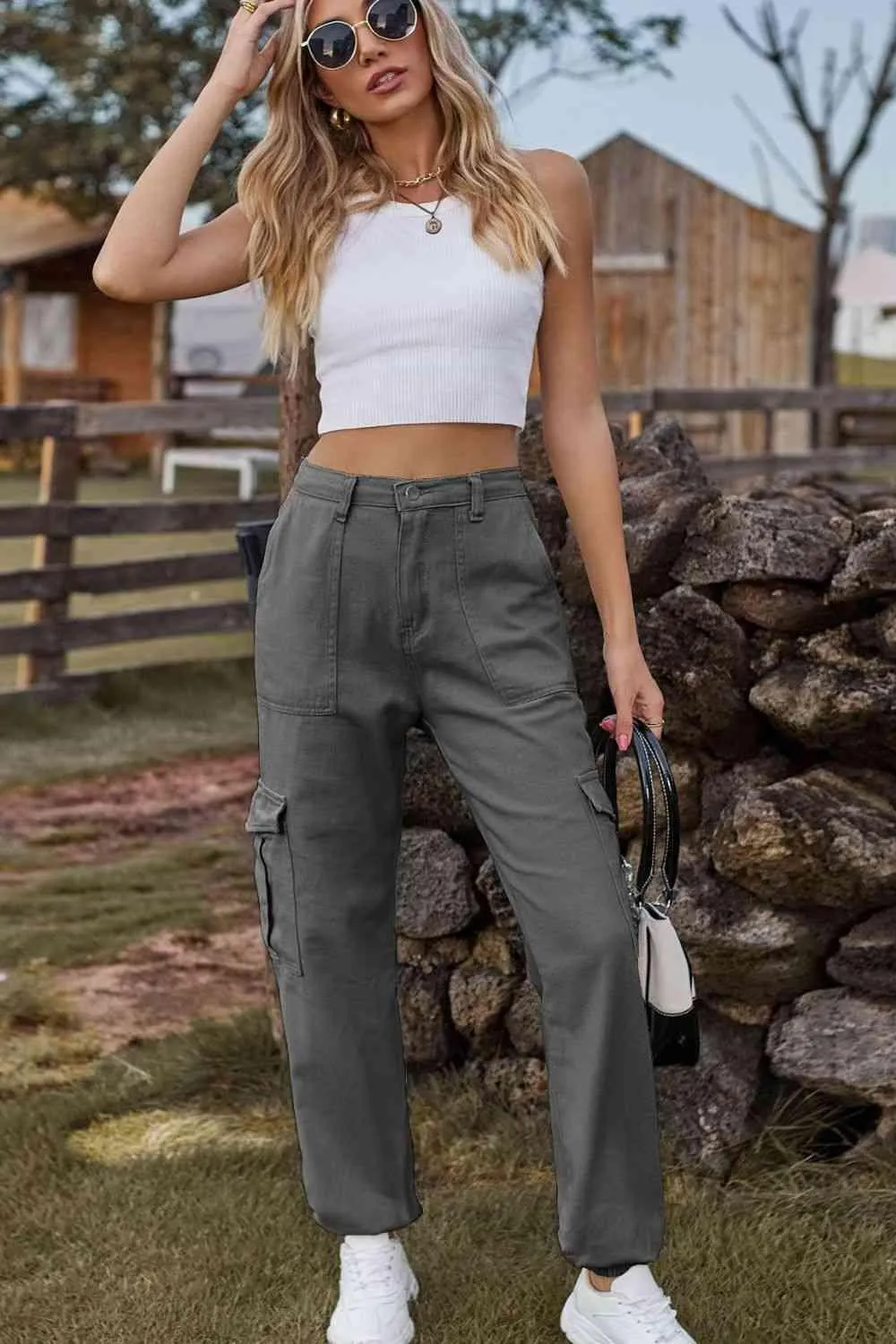 Naturally Understated High Waist Cargo Joggers