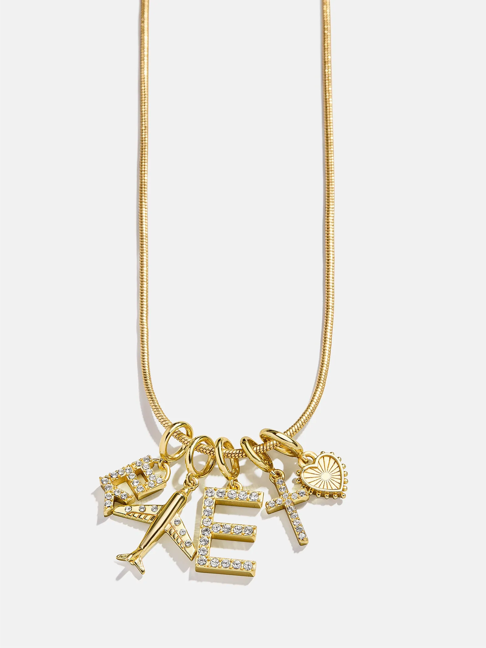 Pavé Initial Cluster Charm - S