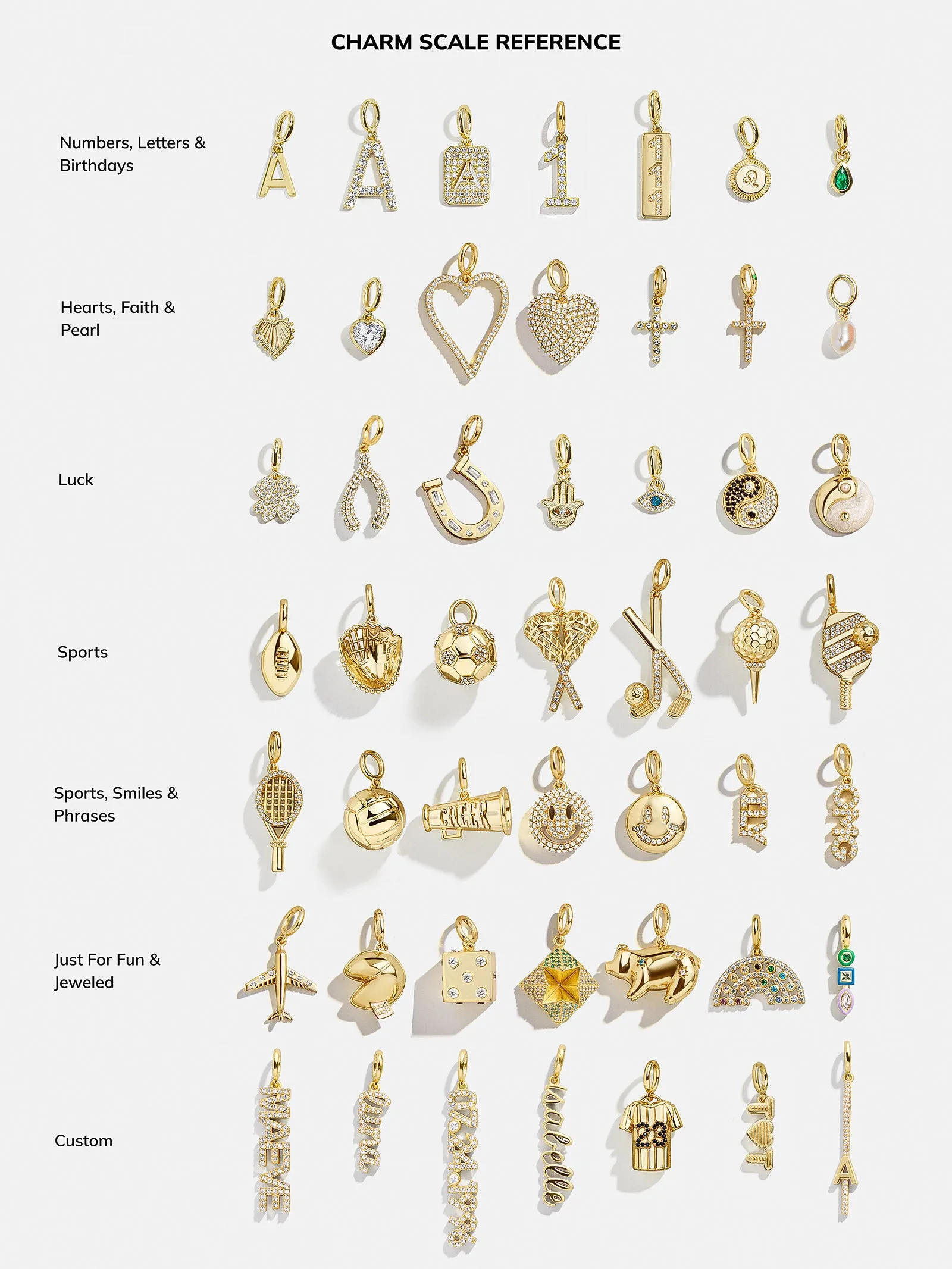Pavé Initial Cluster Charm - S