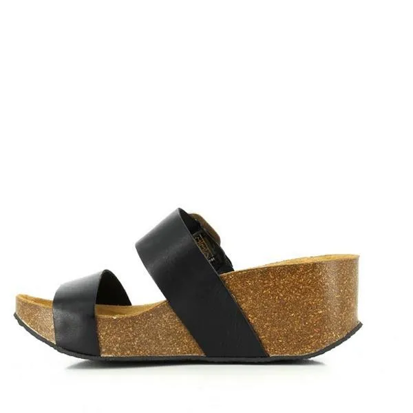 Plakton 273004 Black Women's Wedges