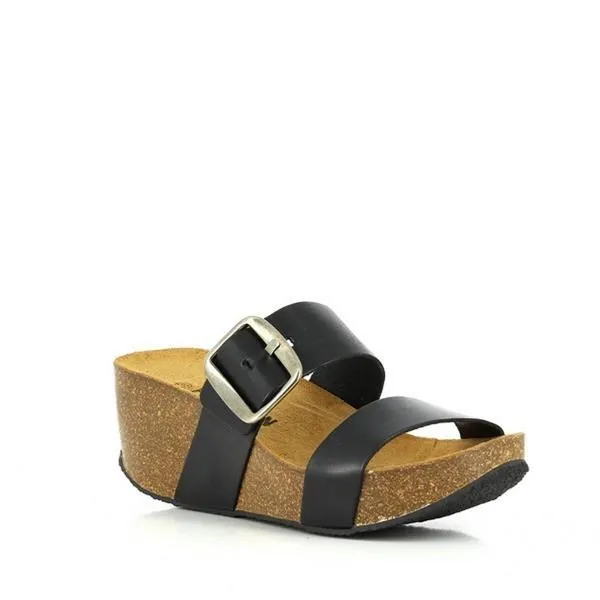 Plakton 273004 Black Women's Wedges