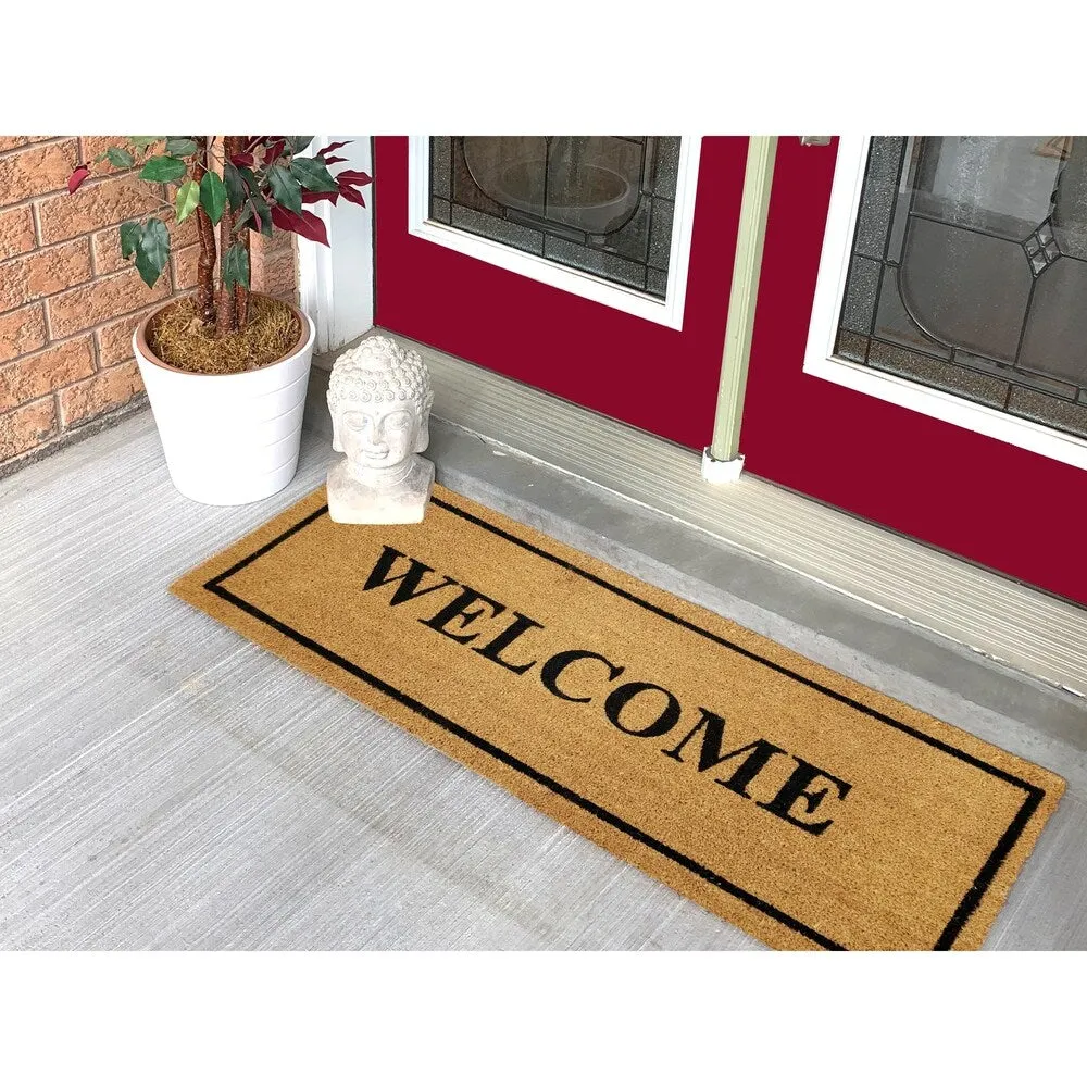 "Welcome" Large Coir Double Door Mat