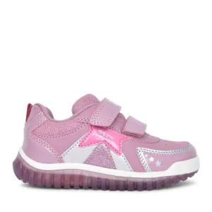 Rose pink light up sneaker with star