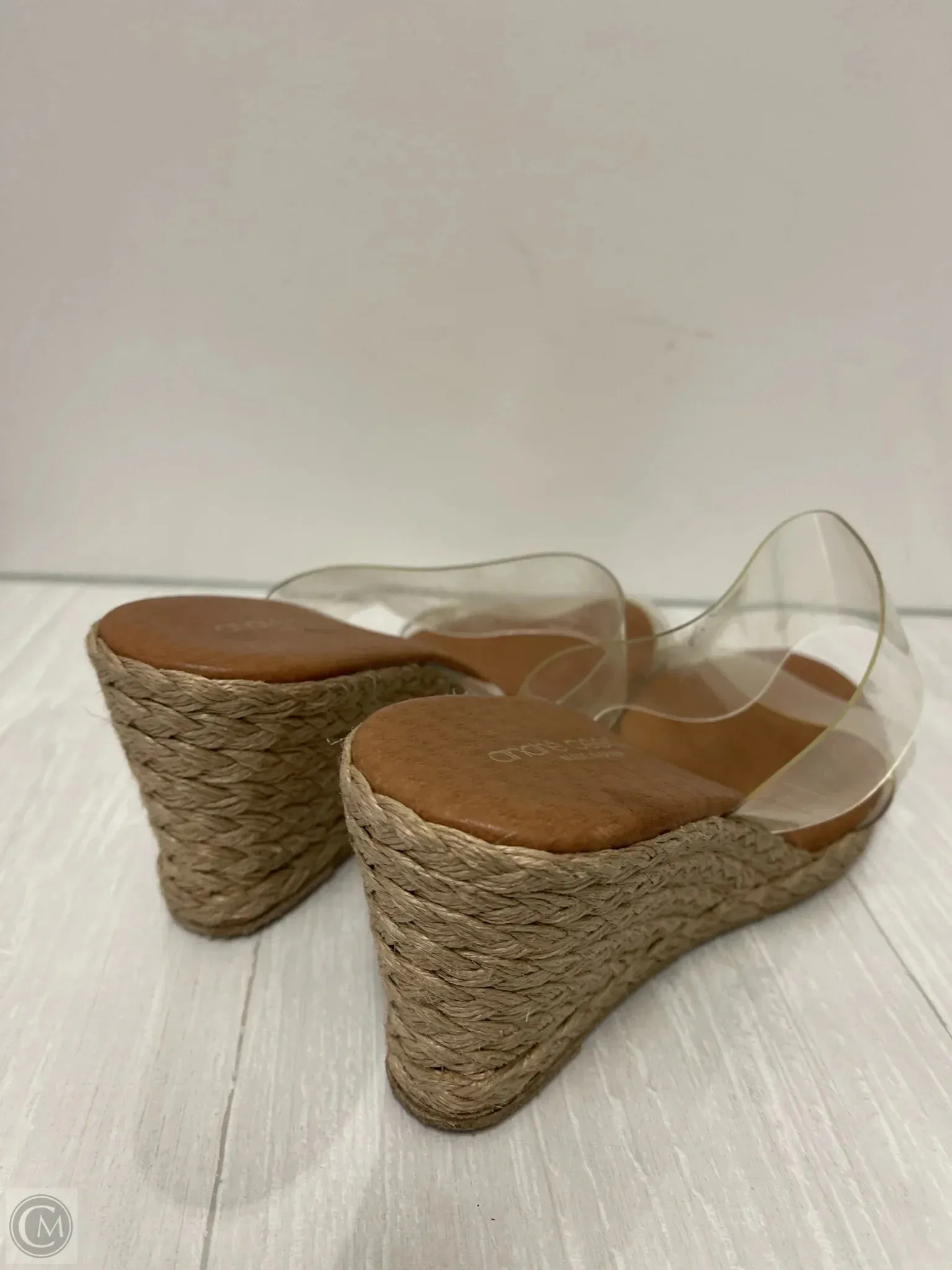 Sandals Heels Wedge By Clothes Mentor In Tan, Size: 10