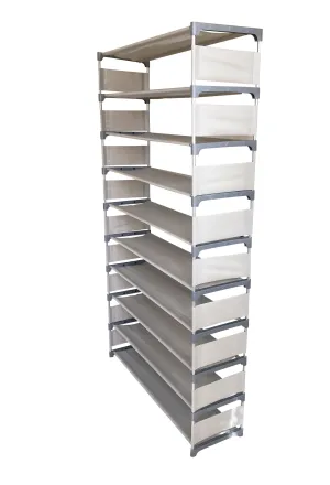 Shoe Rack 10-Tiers 50 Pairs Storage