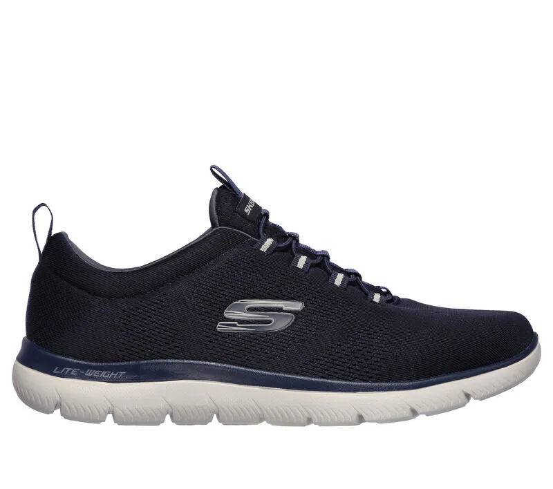 Skechers 232186/NVY Navy Mens Casual Comfort Elastic Lace Trainers