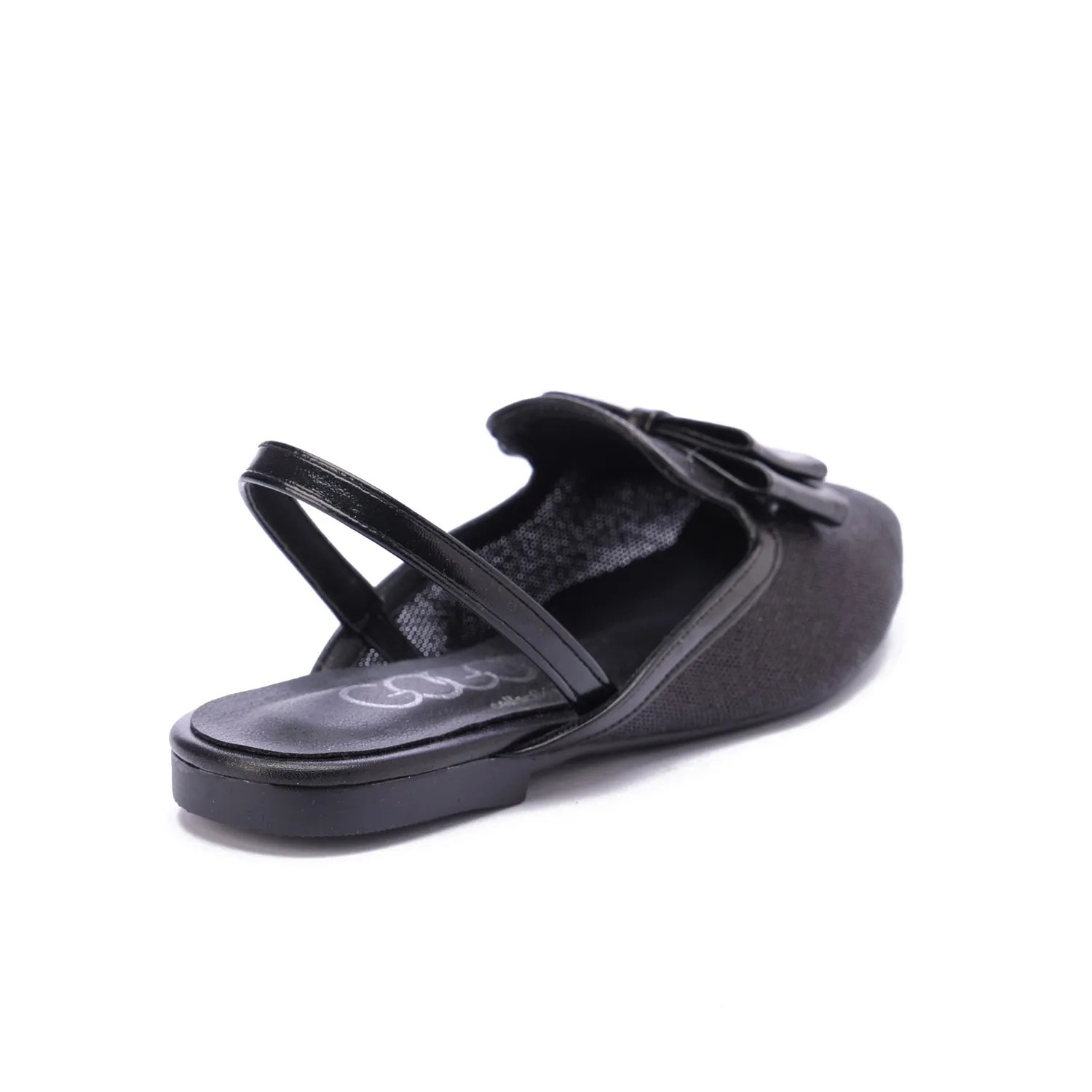 Sparkle Slingback Flats-Black