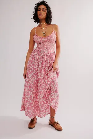 Sweet Nothings Midi Dress ~ Pink