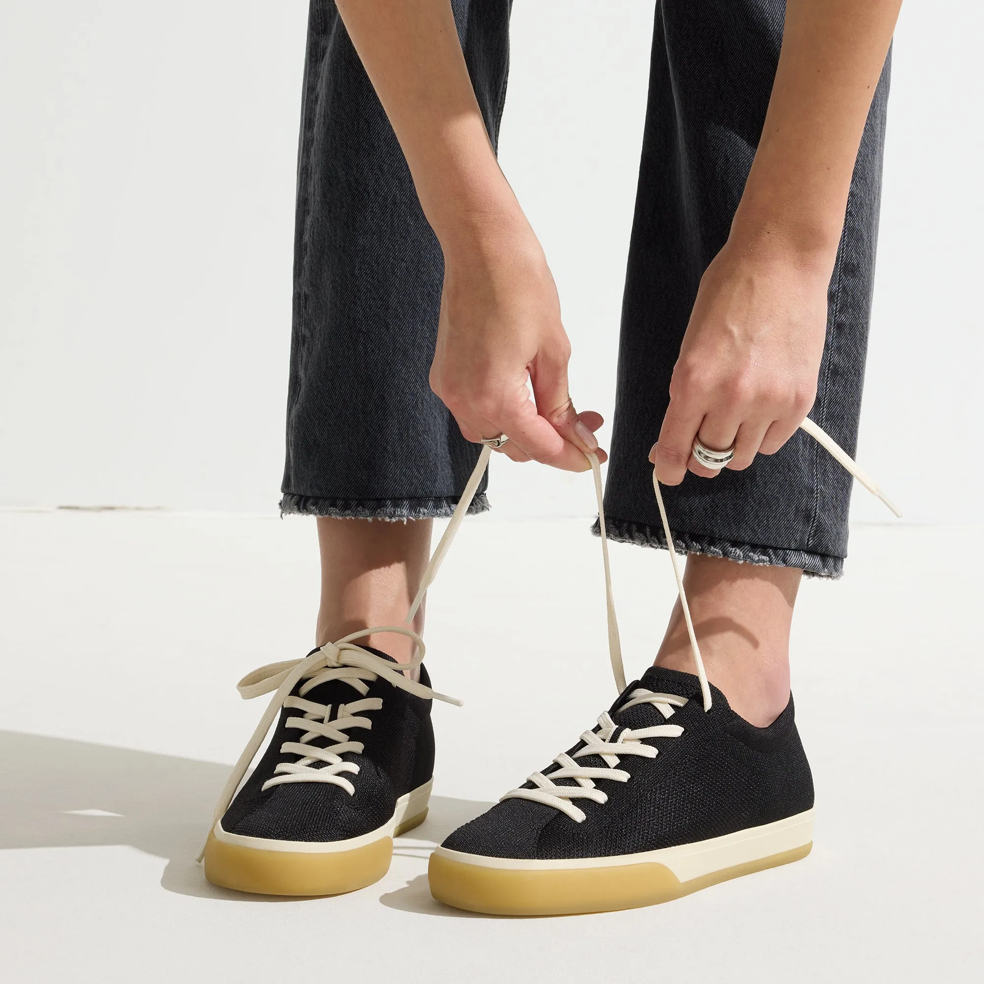 The Lace Up Sneaker - Black