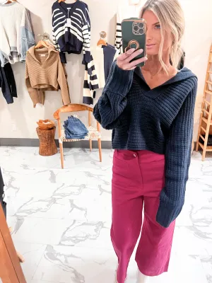 THE VALENTINA WIDE LEG JEANS-HOT PINK
