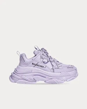 Triple S Allover Logo Lilac Low Top Sneakers