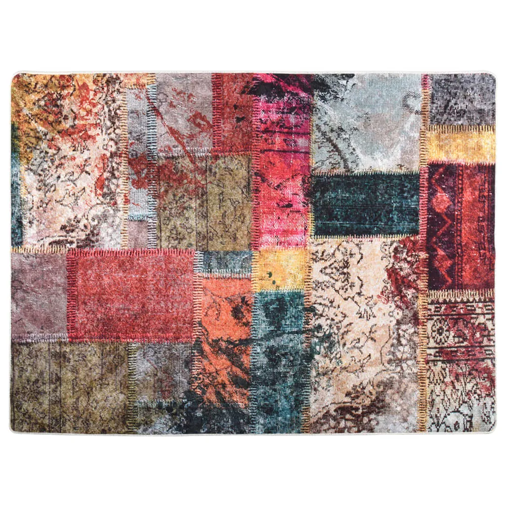 vidaXL Washable Multicolour Rug 400x300 cm | Anti Slip, Noise Reduction, Easy Care