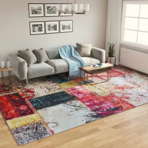 vidaXL Washable Multicolour Rug 400x300 cm | Anti Slip, Noise Reduction, Easy Care