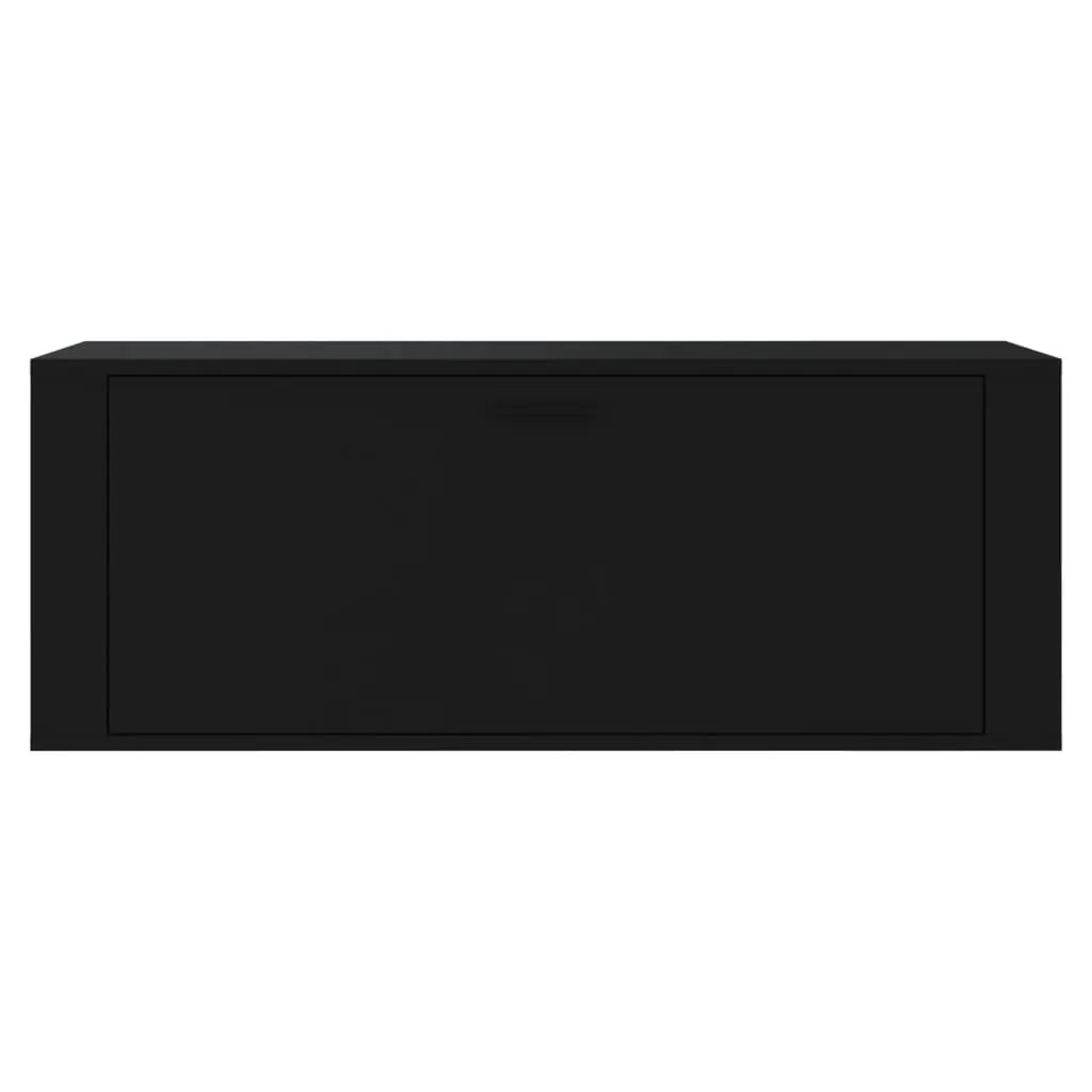 Wall Shoe Cabinet Black 100x35x38 cm Engineered Wood