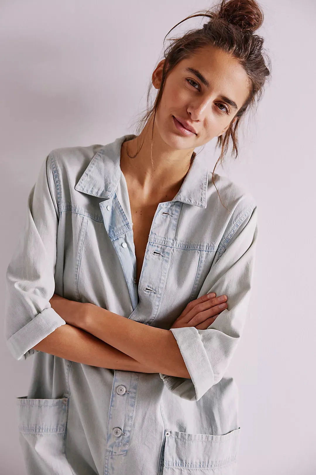 We The Free Margarita Jumpsuit Blue Beam