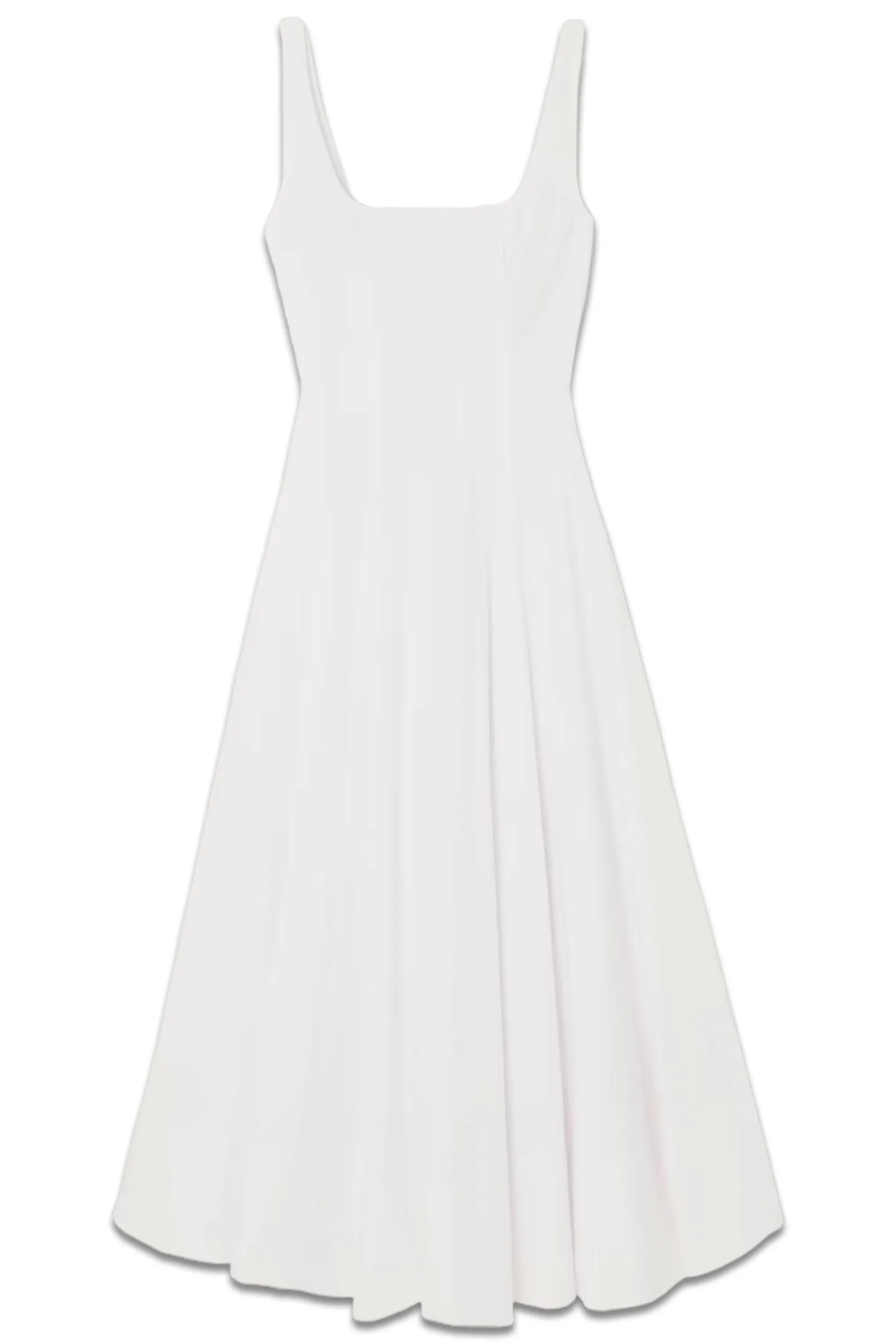Wells Pleated Stretch-Cotton Poplin Midi Dress