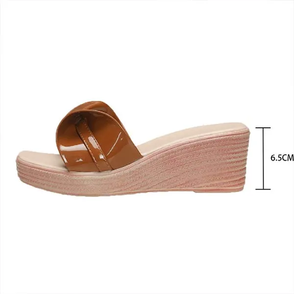 Women's Bowknot Wedge Slide Sandals 81253338C