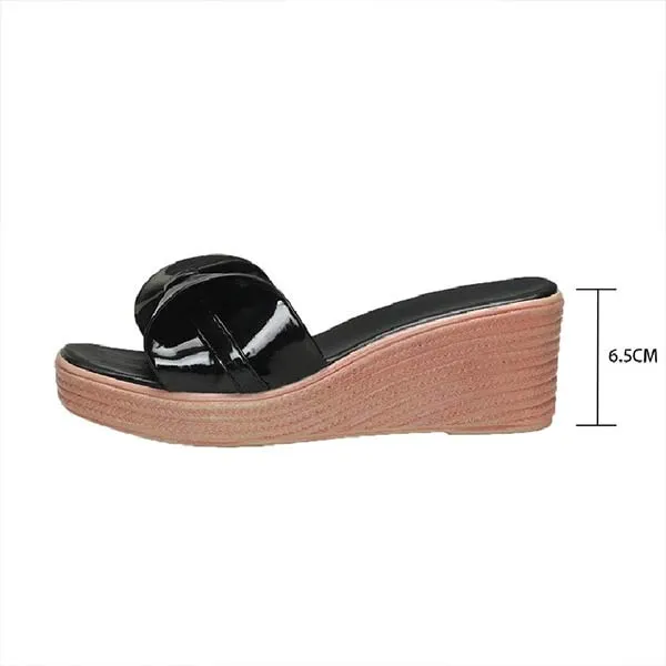 Women's Bowknot Wedge Slide Sandals 81253338C