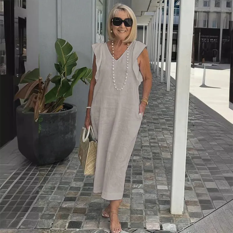 Women's Casual Summer Dress | Cotton Linen Blend