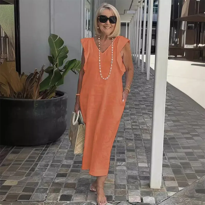 Women's Casual Summer Dress | Cotton Linen Blend