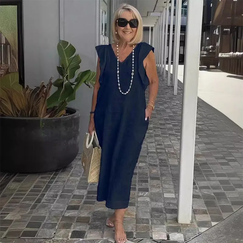 Women's Casual Summer Dress | Cotton Linen Blend