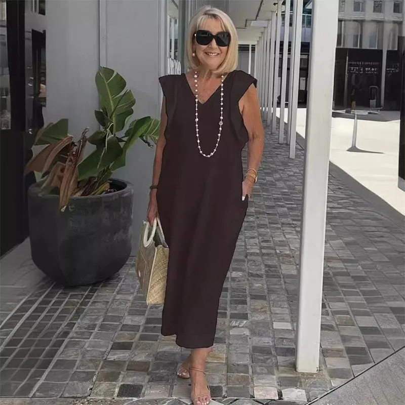 Women's Casual Summer Dress | Cotton Linen Blend